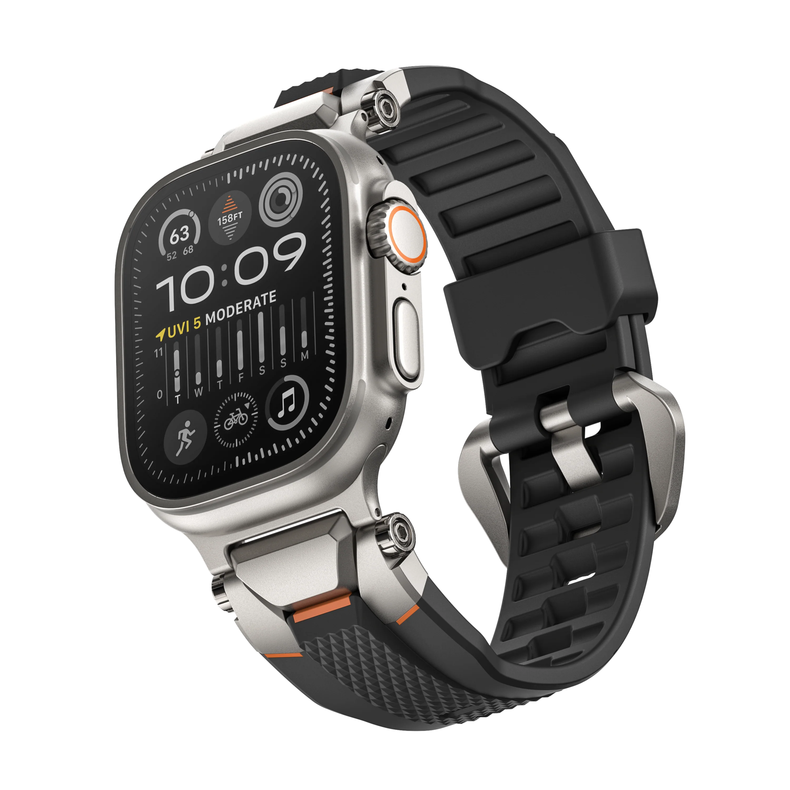 Active Flexible for Apple Watch Silver Black