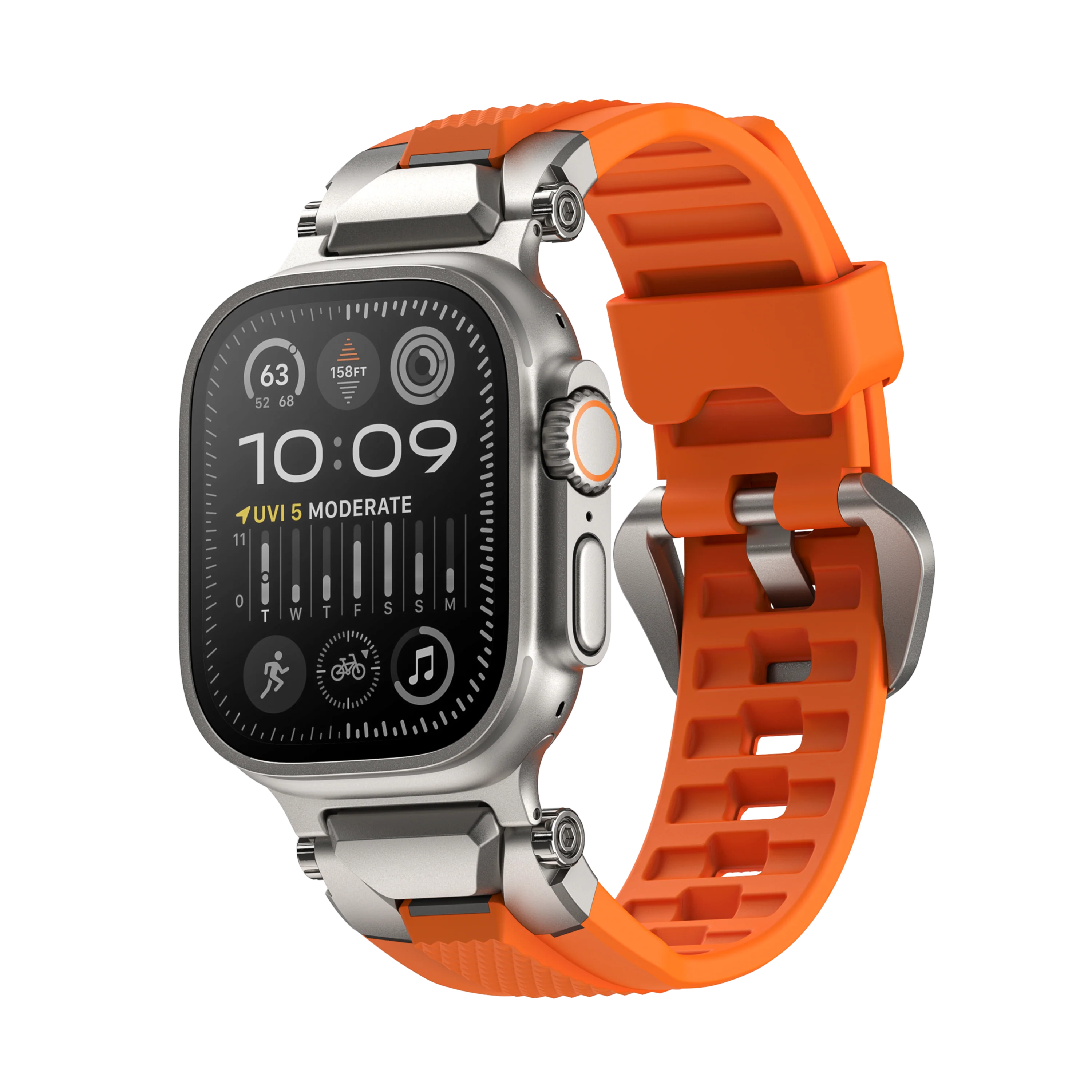Active Flexible for Apple Watch Silver Black - Image 15