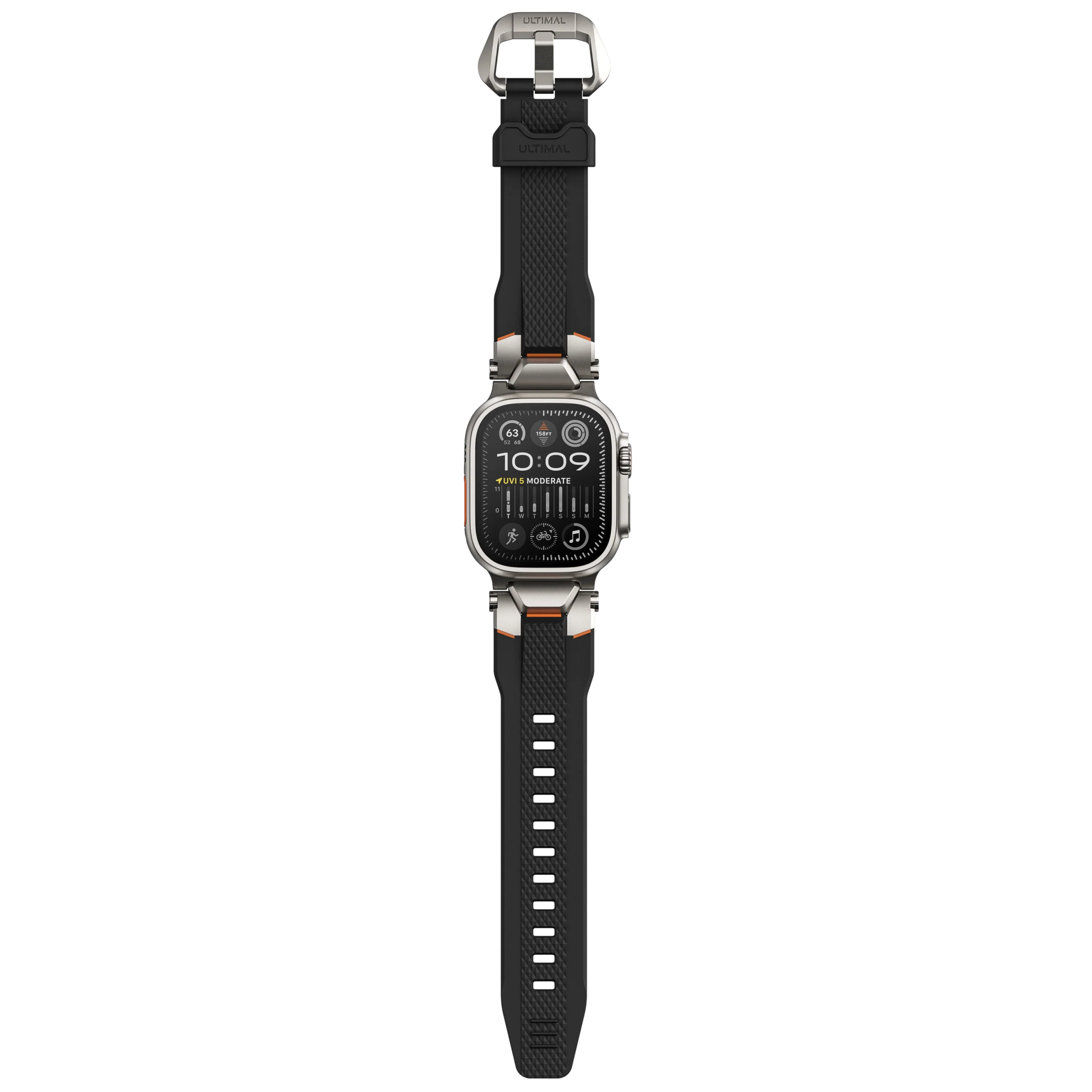 Active Flexible for Apple Watch Silver Black - Image 3
