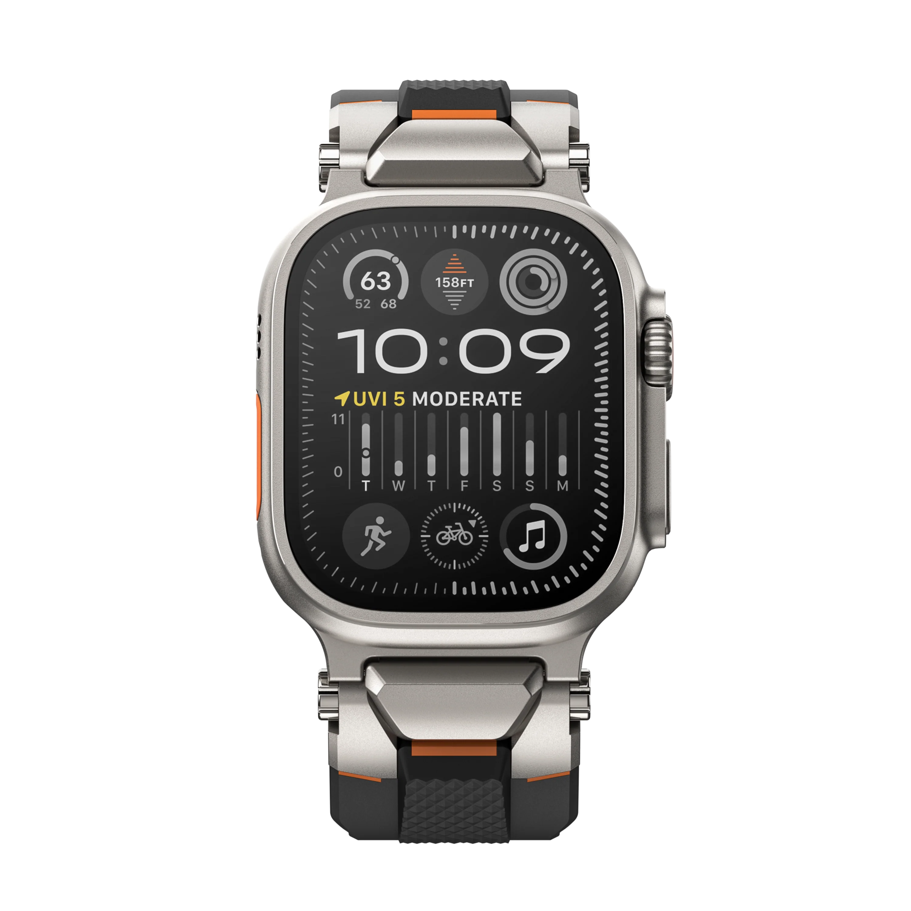 Active Flexible for Apple Watch Silver Black - Image 4