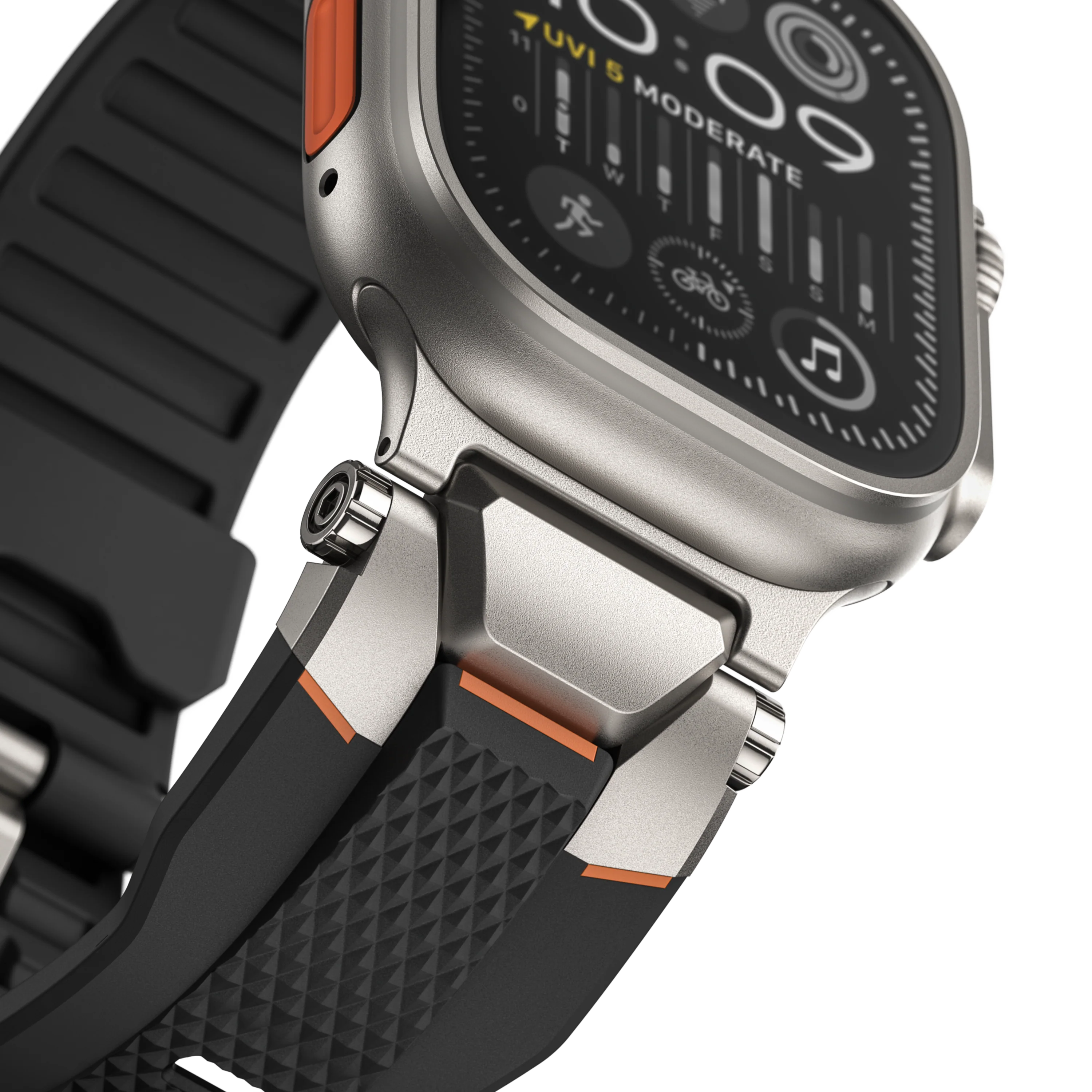 Active Flexible for Apple Watch Silver Black - Image 5