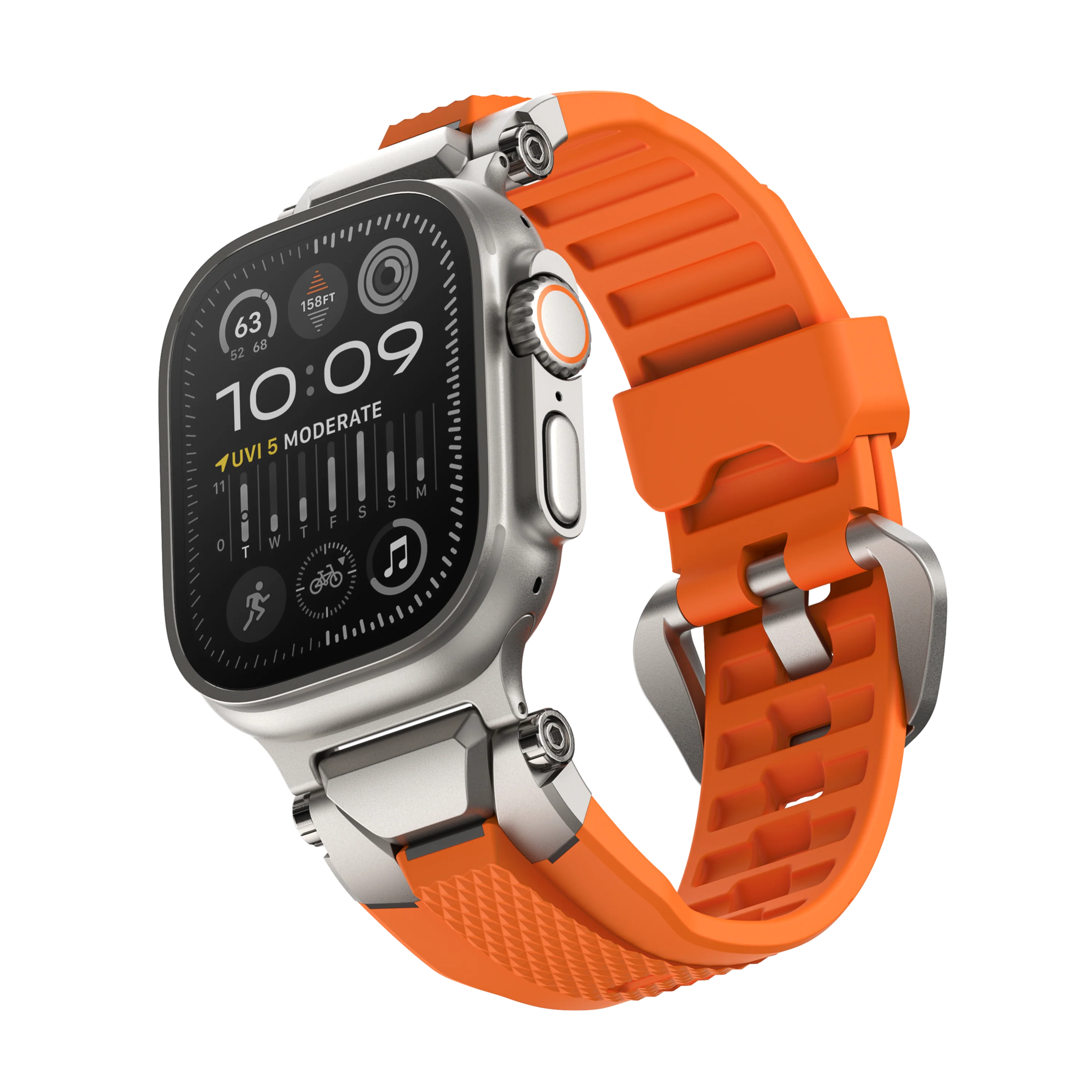 Active Flexible for Apple Watch Silver Black - Image 9