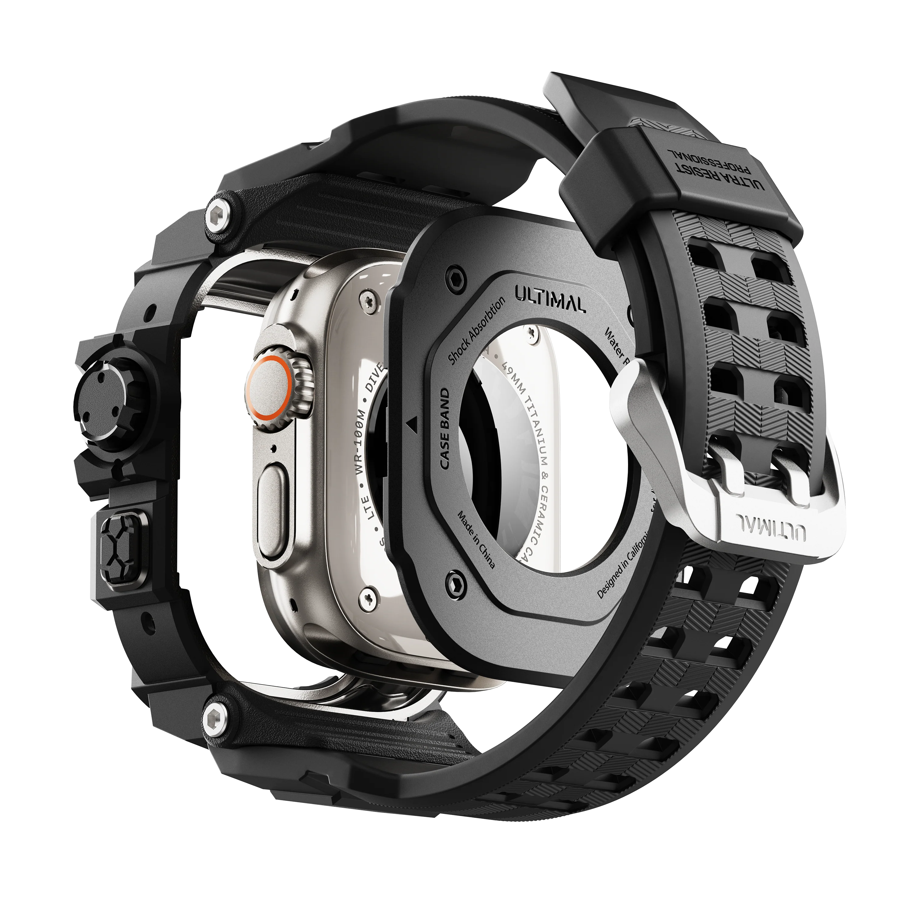 Shield Protect Case Band for Apple Watch Black - Image 15