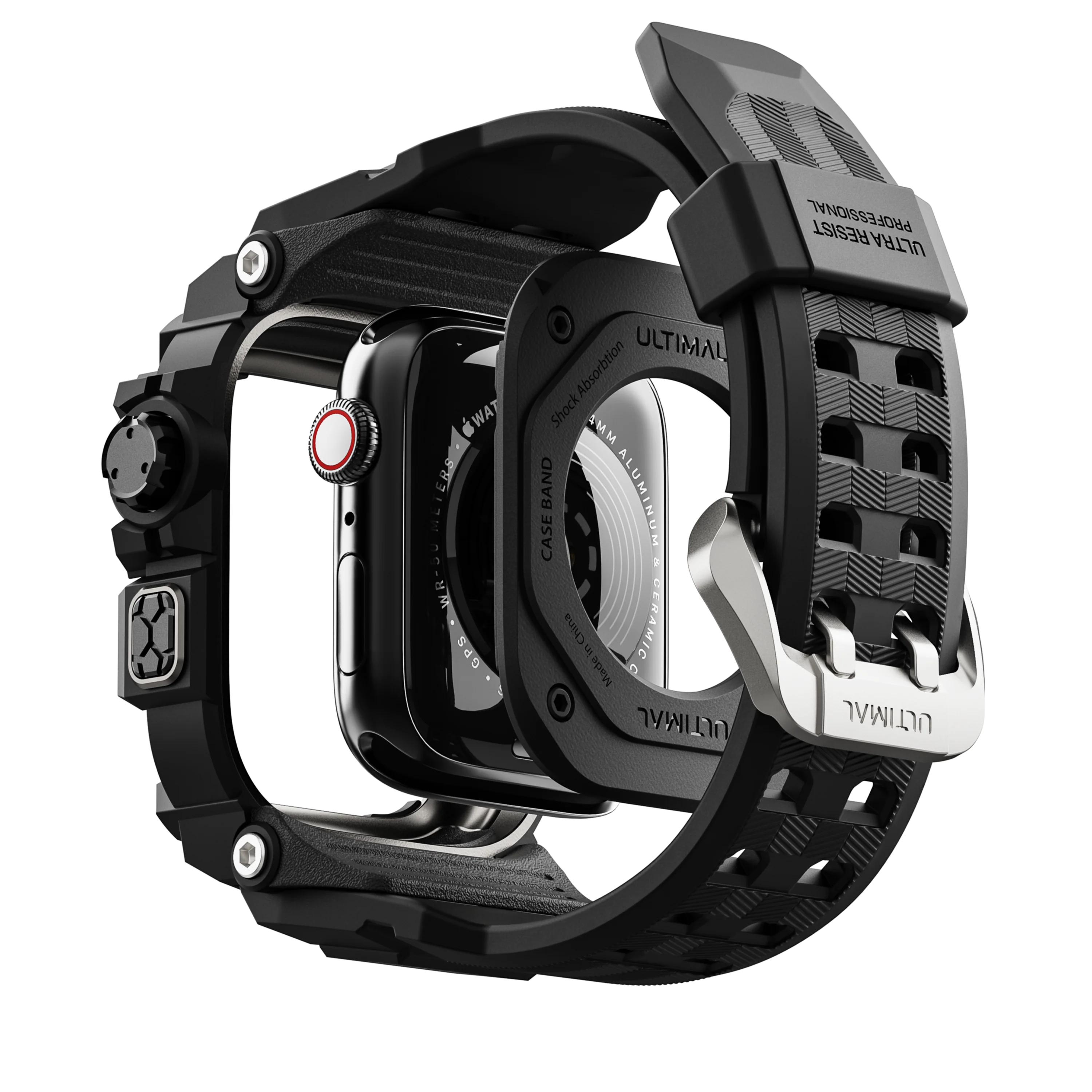 Shield Protect Case Band for Apple Watch Black - Image 5