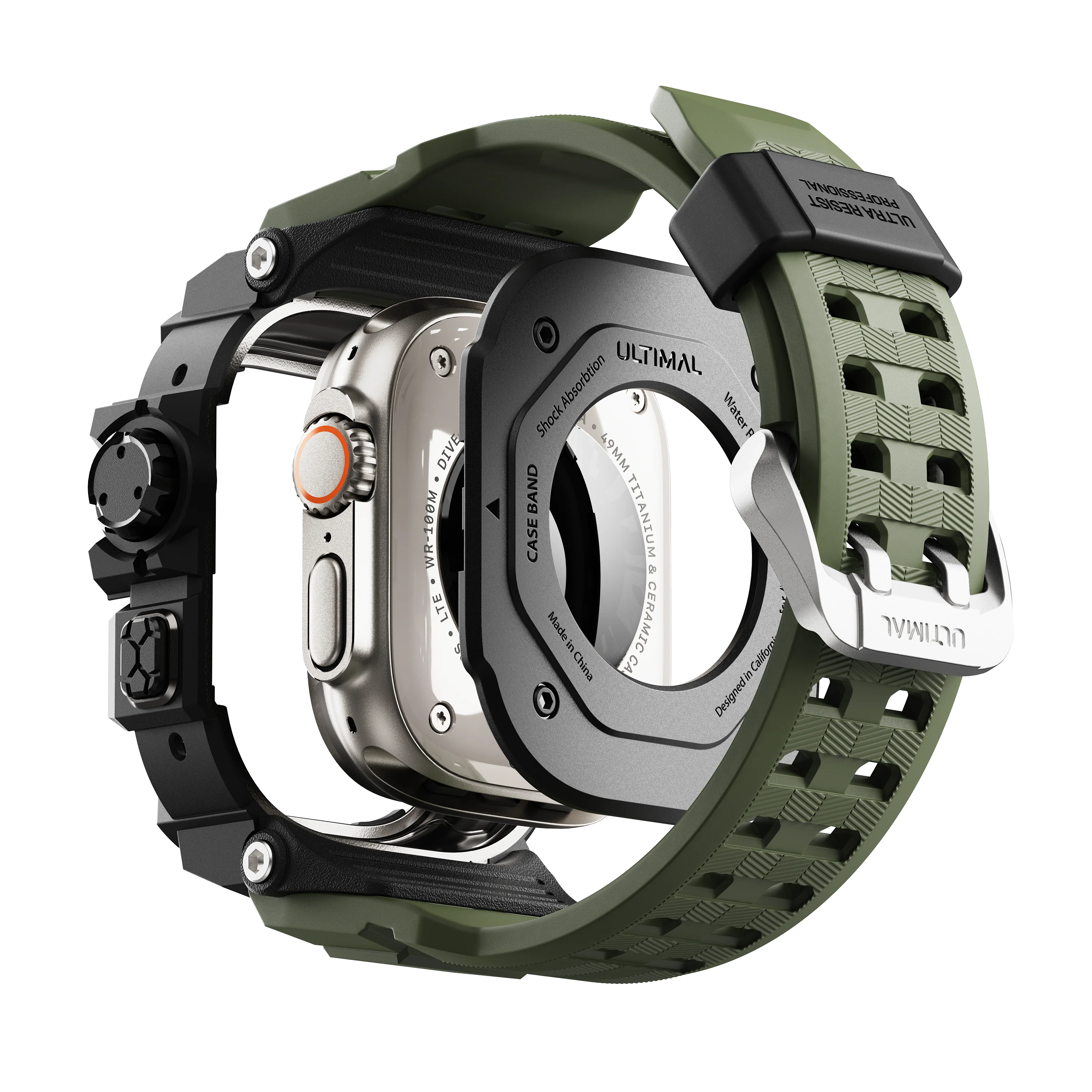 Shield Protect Case Band for Apple Watch Green - Image 15