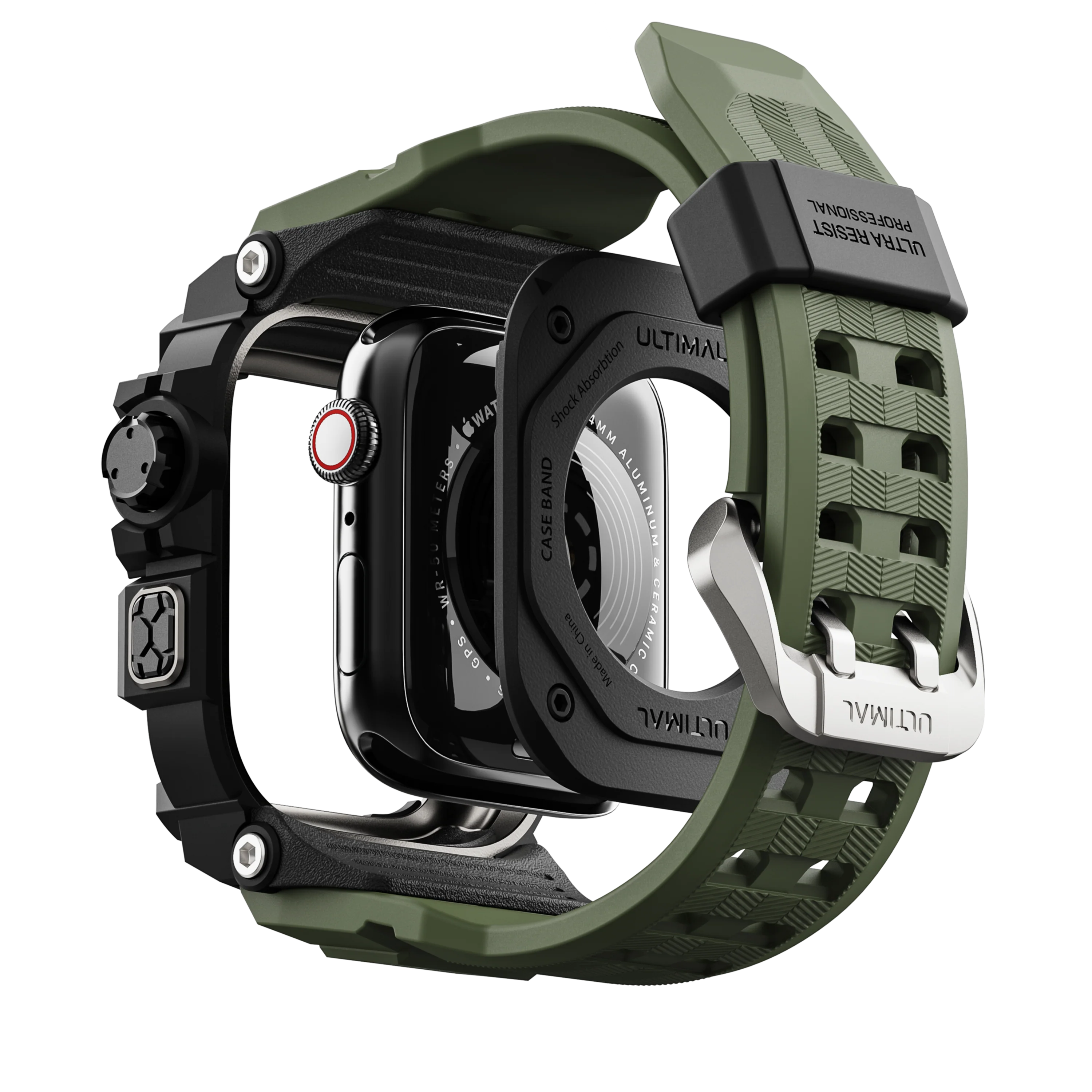 Shield Protect Case Band for Apple Watch Green - Image 5