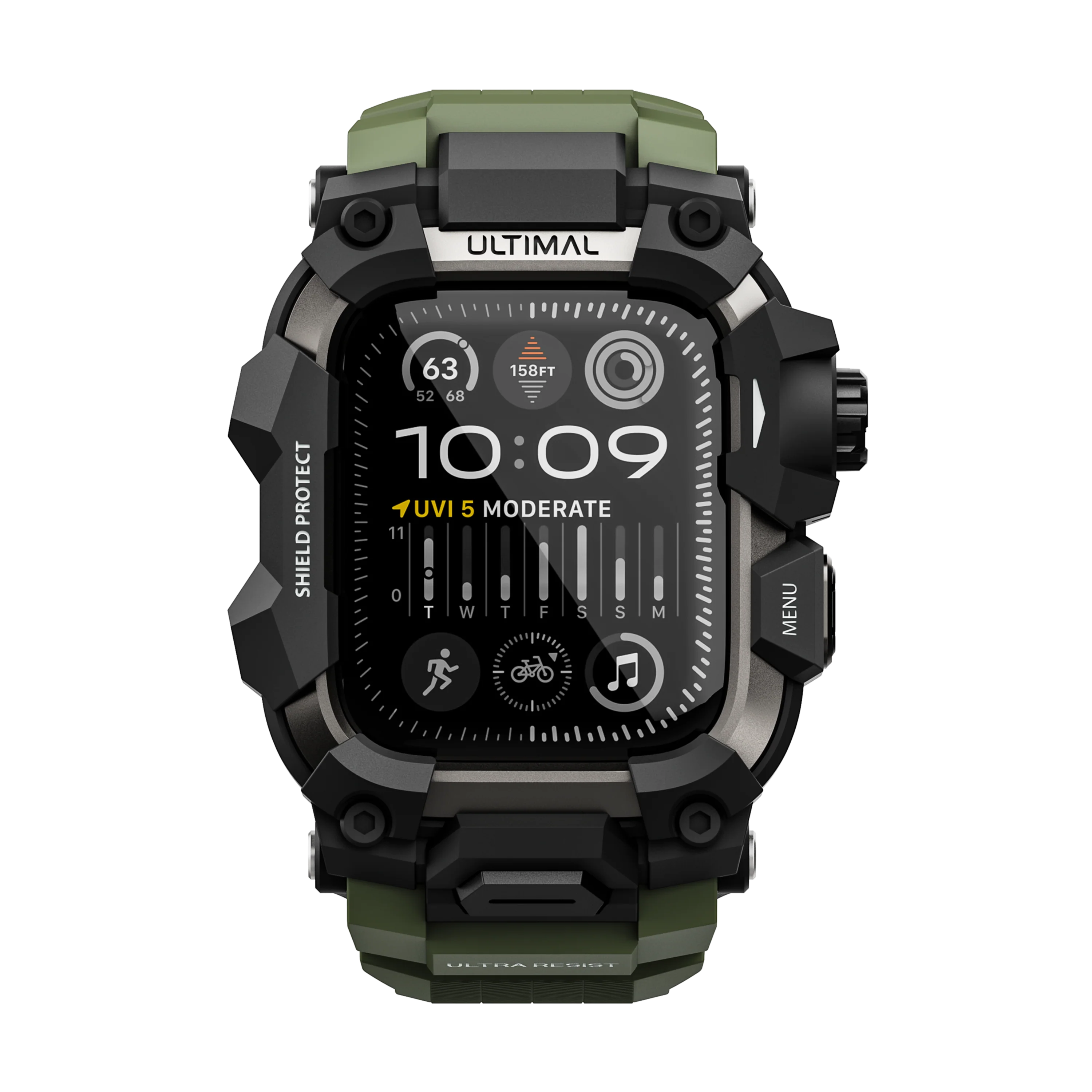 Shield Protect Case Band for Apple Watch Green - Image 7