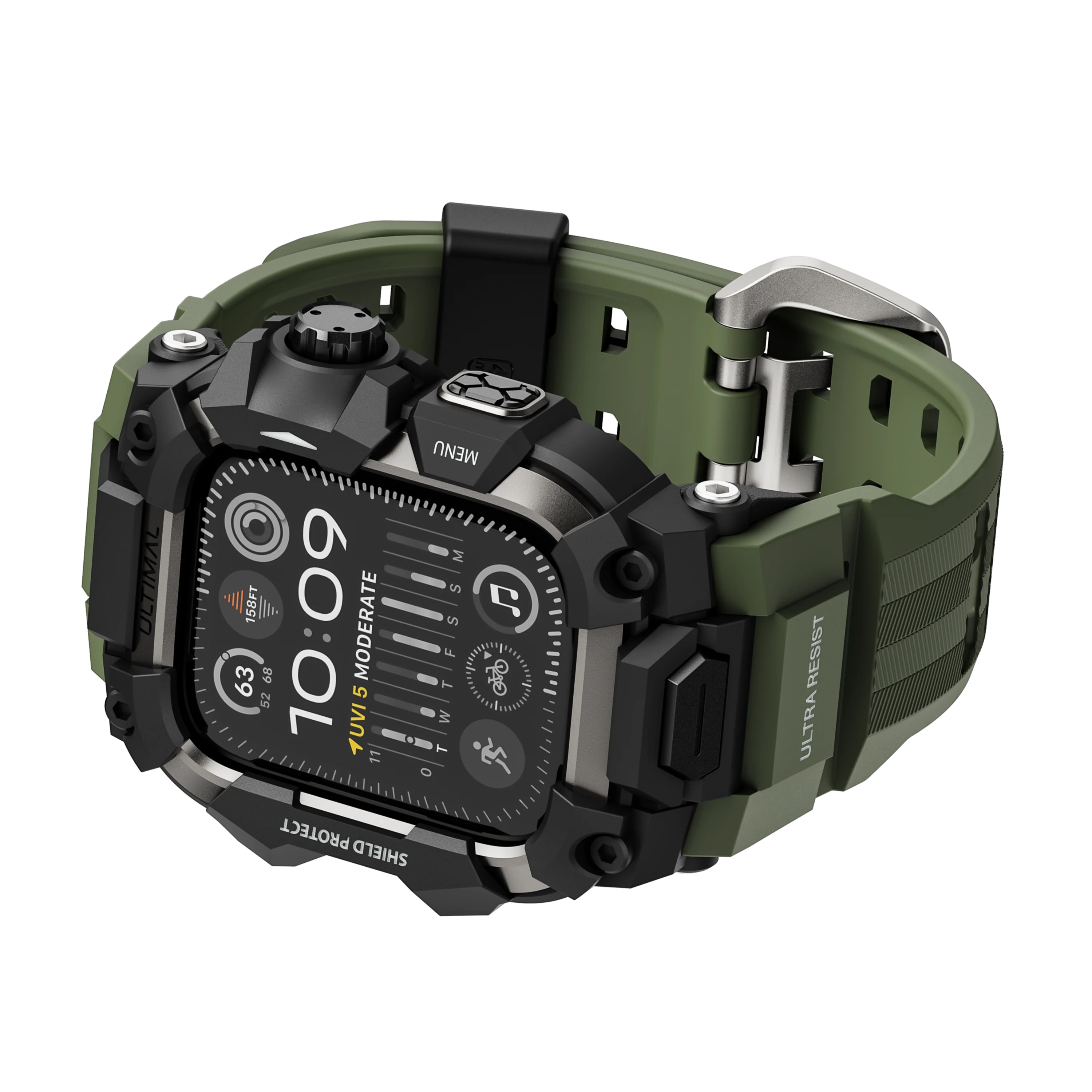 Shield Protect Case Band for Apple Watch Green - Image 8