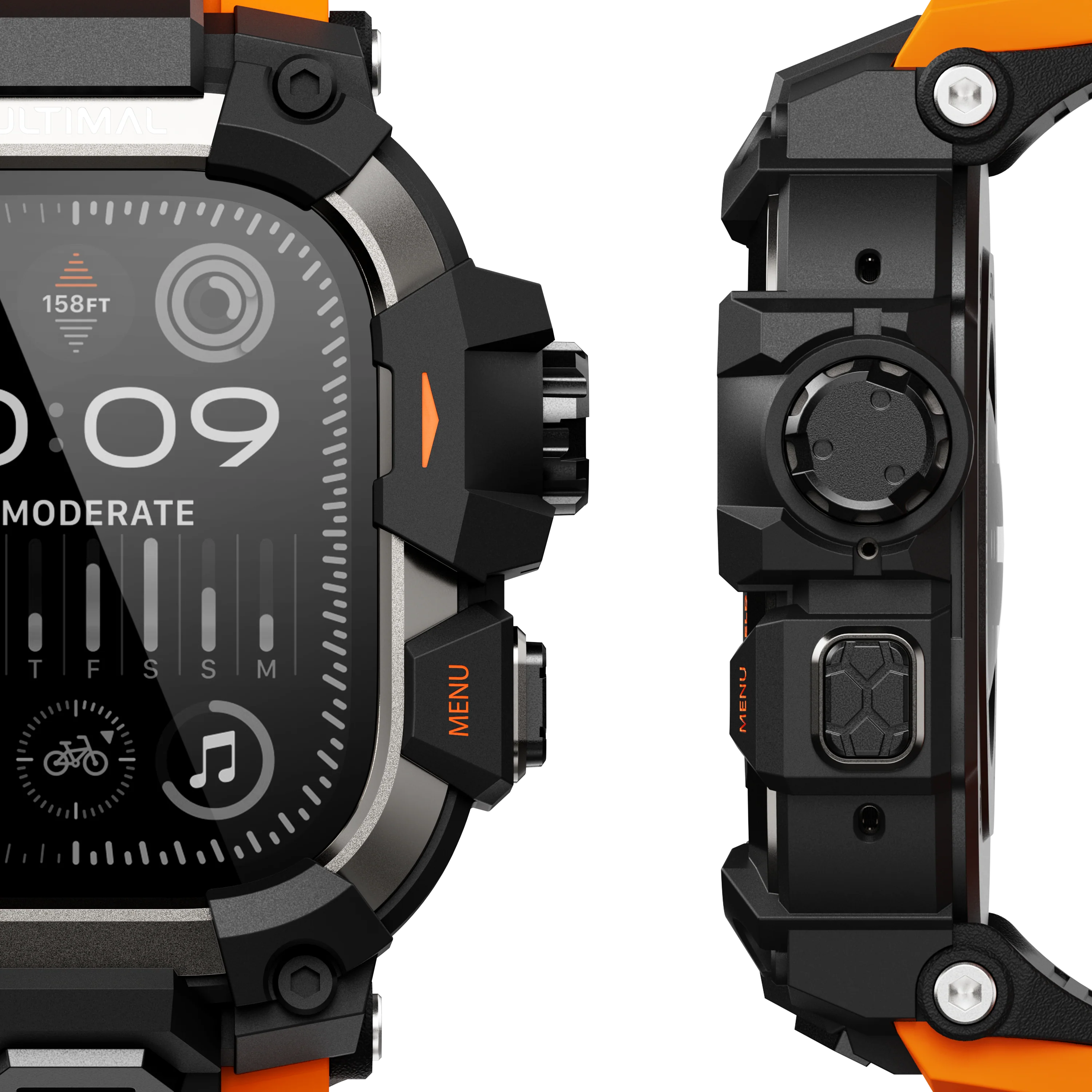 Shield Protect Case Band for Apple Watch Orange - Image 11