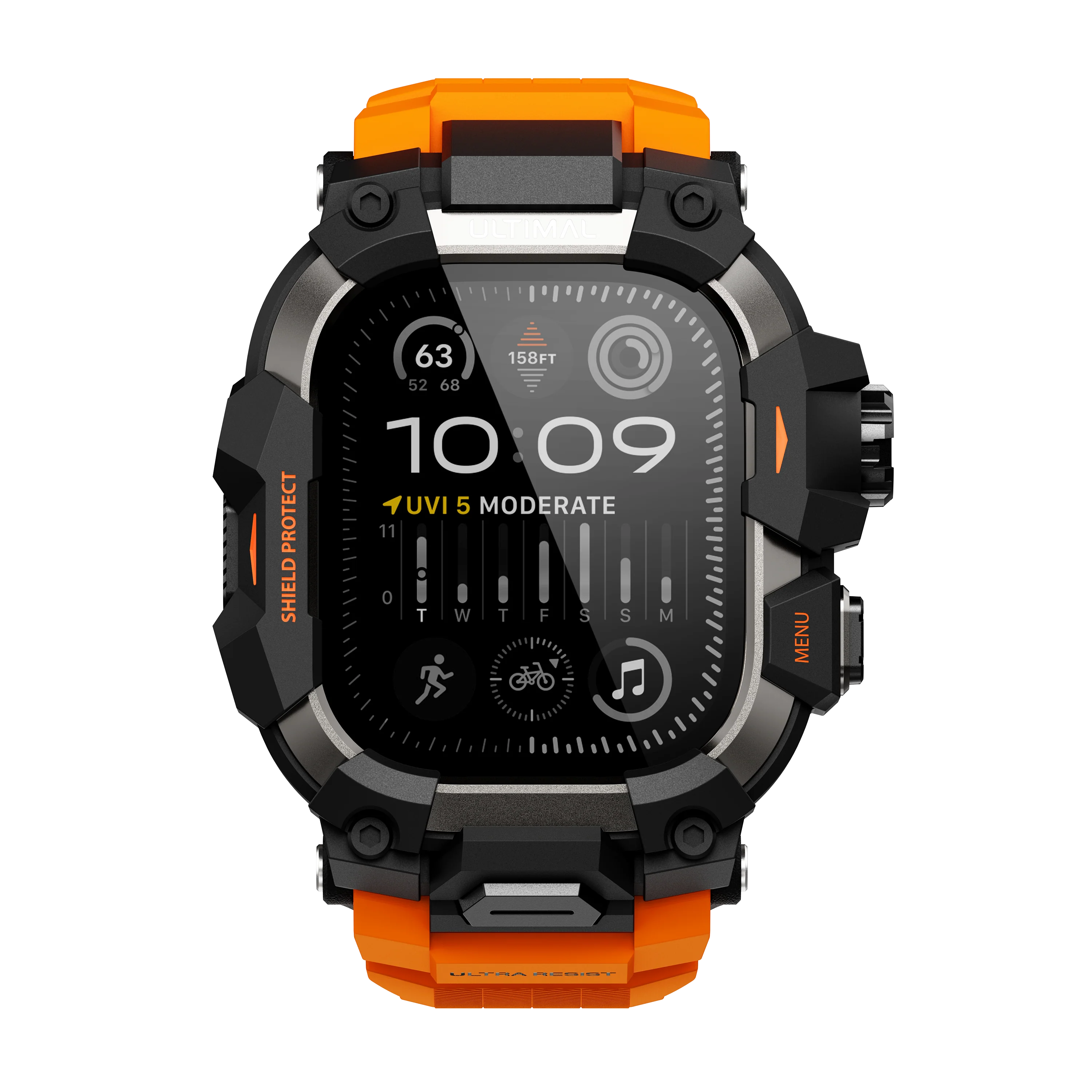 Shield Protect Case Band for Apple Watch Orange - Image 16