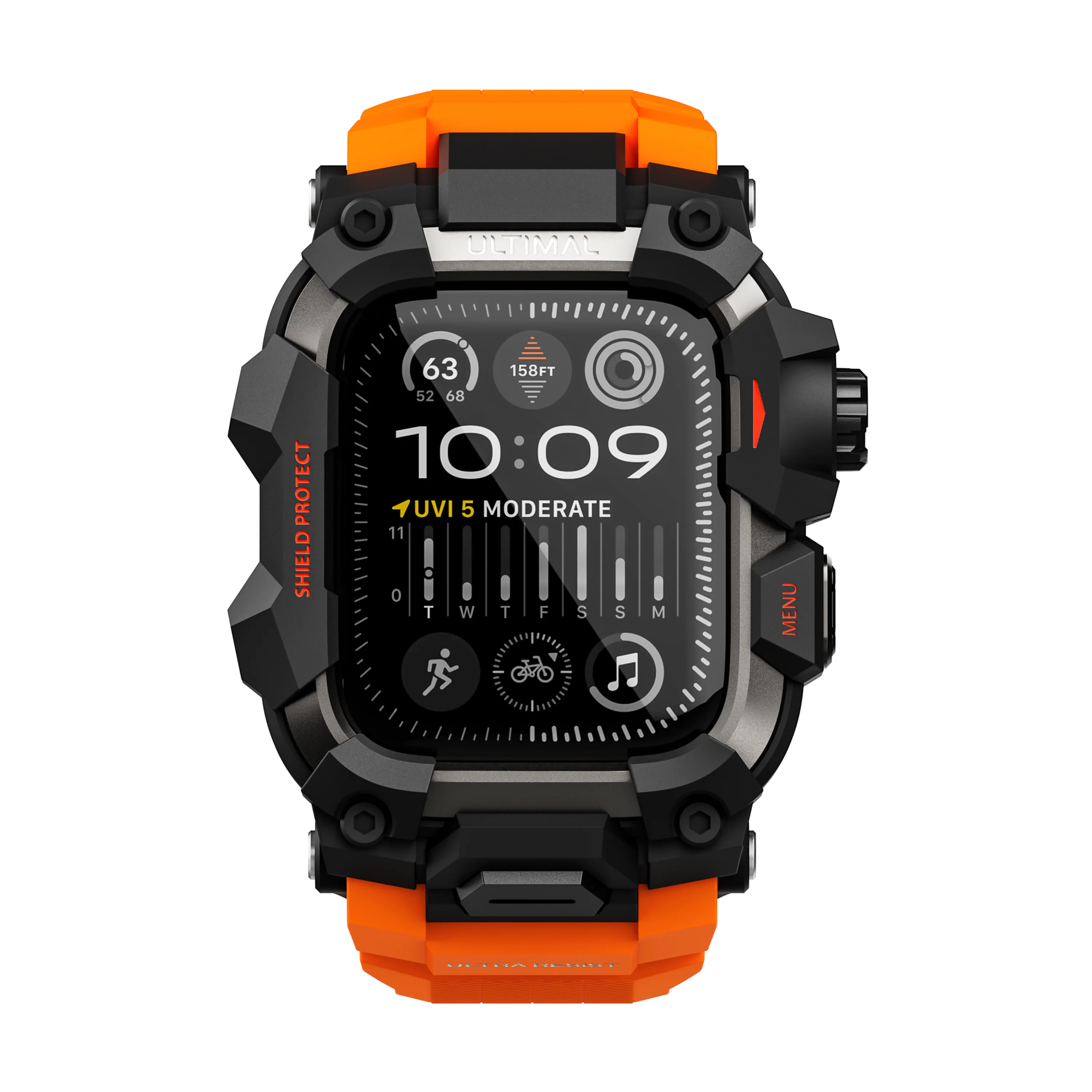 Shield Protect Case Band for Apple Watch Orange - Image 7