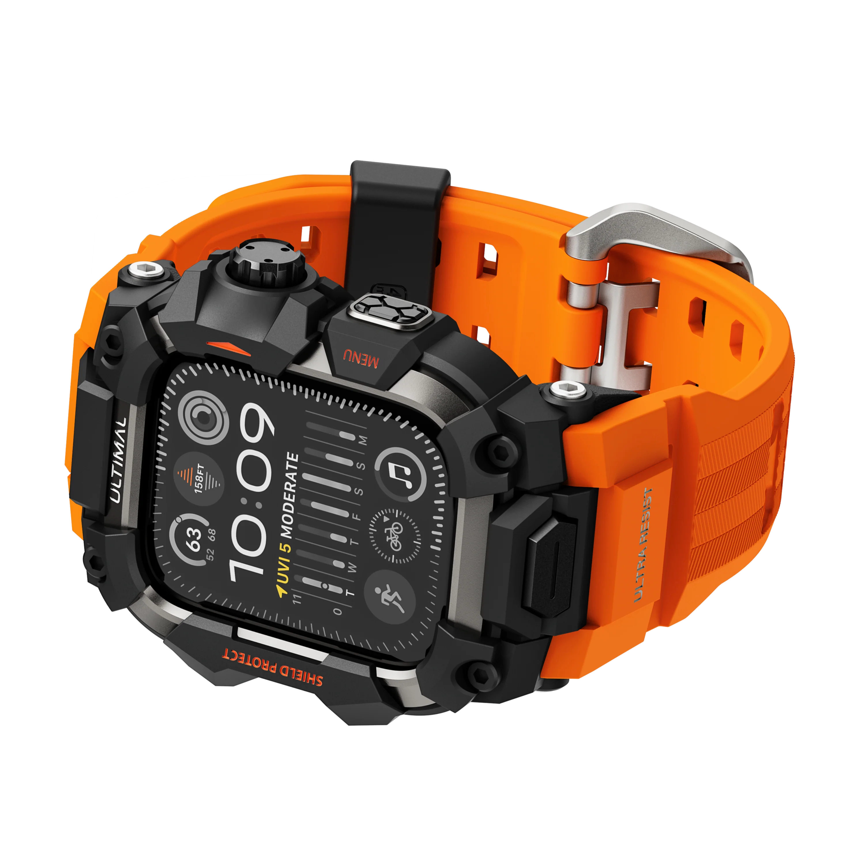 Shield Protect Case Band for Apple Watch Orange - Image 8
